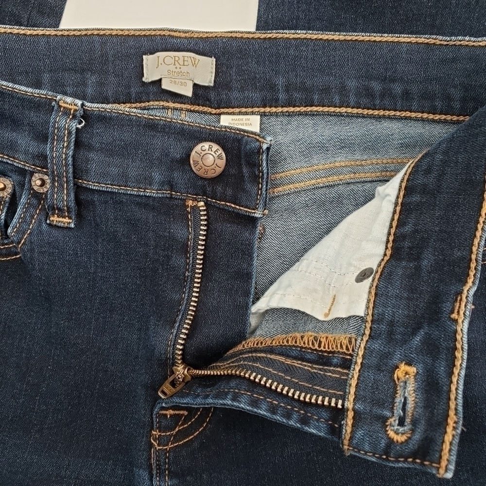 J. Crew Factory Stretch Skinny Jeans in Dark Wash, Size 28 - Picture 5 of 7